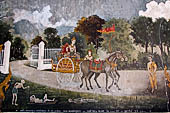 Chiang Mai - Wat Phra That Doi Suthep. The walls of the gallery are covered with Buddha statues and mural paintings of Jataka and tales of the previous lives of the Buddha.